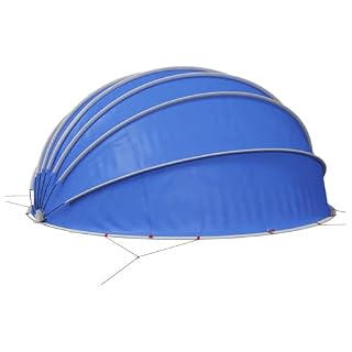 Tomostar dôme de piscine vert 592 x 590 cm pliable