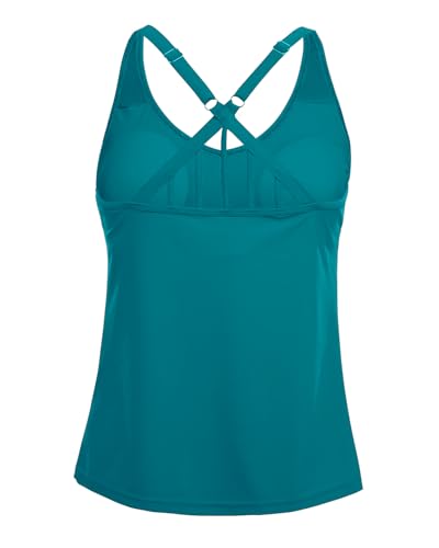 Image of Yonique Womens Tankini Top Only Athletic Swim Top Modest Tankini Swimsuit No Bottom