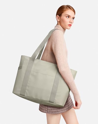 KALIDI Shopper Tasche Damen Handtasche Groß Arbeitstasche Uni Tasche Damen-Shopper Tote Bag Grau FüR Arbeit, School, BüRo, Schule