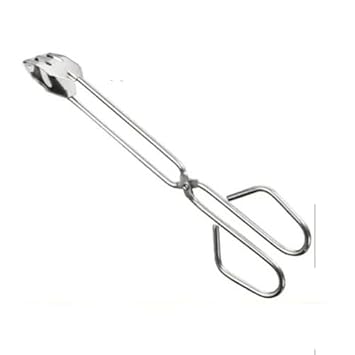 Olrada Long Scissor Tong, Grill Food Clip BBQ Accessory Portable Kitchen Cooking Tong, Long Handle Grilling Tongs, Cooking Utensil for Home & Outdoor | 25cm