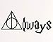 Adesivi murali Harry Potter,adesivi stile Potter,decorazione casa,vinile nero soggetti vari (Always 40x30cm)