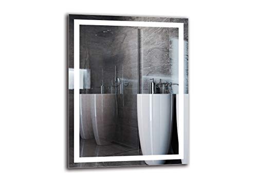 Espejo LED Premium - Dimensiones del Espejo 70x90 cm - Espejo de baño con iluminación LED - Espejo de Pared - Espejo de luz - Espejo con iluminación - ARTTOR M1ZP-47-70x90 - Blanco frío 6500K