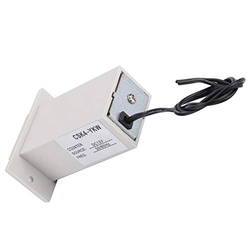 Image of Pulse Counter, 4 Digit Mechanical Electromagnetic Industrial Totalizer DC12V Powered for Water Meter Systems Electricity Monitoring Production Line Automation Industrial Applications