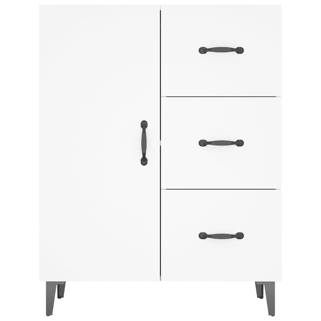 vidaXL Buffet Armoire de Rangement Organisateur de Maison Meuble de Rangement Armoire de Salon Intérieur Blanc 69,5x34x90 cm Bois d'Ingénierie