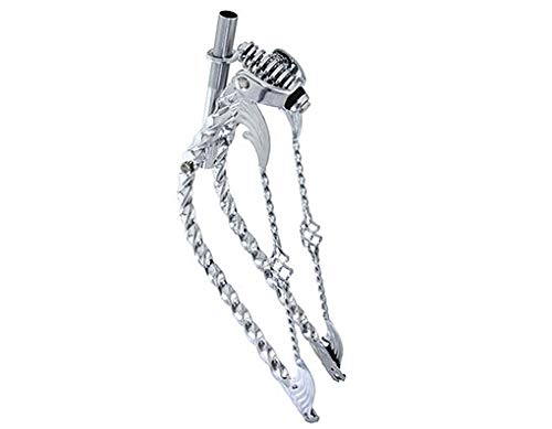 Lowrider Chrome 26" Bike Bent Square Twisted Spring Fork 1" with Twisted Wing