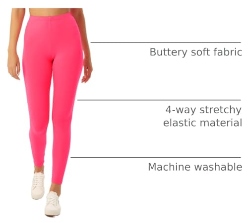 Image of sissycos Women's 80s Leggings Neon Artistic Splash Printed Buttery Soft Stretchy Pants
