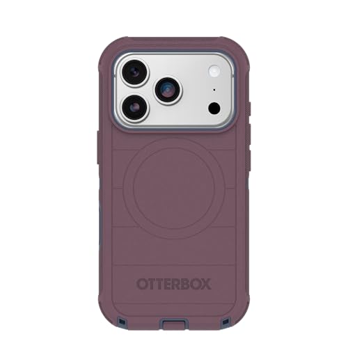 Image of OtterBox iPhone 17 Pro (Only) - Defender Series Case - Tulipwood Glow (Purple & Blue) - Snaps on MagSafe - Tough - Rugged & Durable