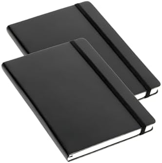 Kit 2 Caderneta Para Anotações Capa Dura Emborrachada Pautada com...