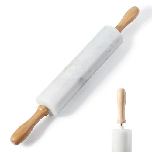 Koville White Marble Rolling Pin