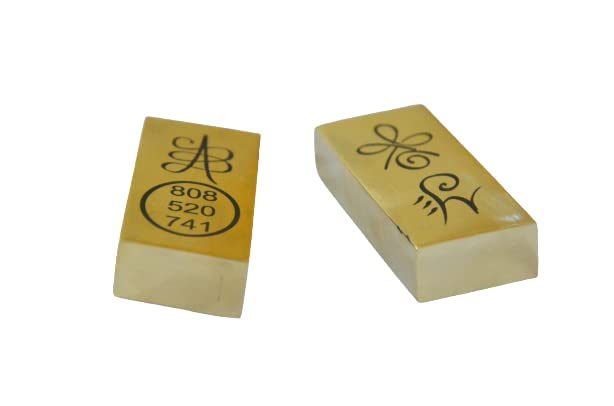 TARANO 2 Pcs Full Solid Brass Aura Booster Energy Box is Used to Increase The Positivity of a Person. Increase Aura of a Person Energies Protection Negative Rays from Mobile(Black Magic/IR/PY/by.etc)