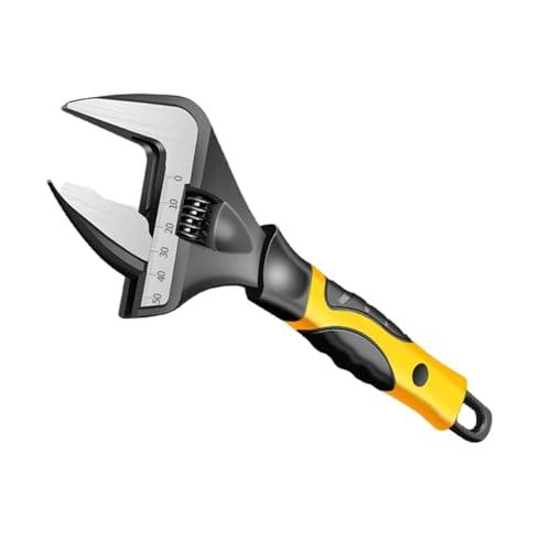 Llave ajustable con mandíbula grande, llaves de acero de aleación de alta resistencia para uso automotriz y fontanería, llaves de mandíbula grandes