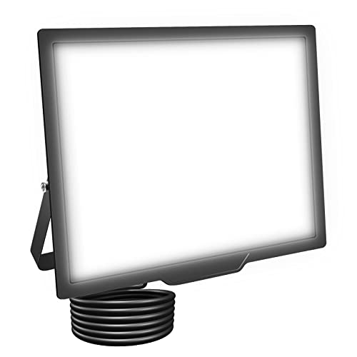 AUXTINGS LED Flood Lights,100W 9000LM Outdoor Security Lights Outside Lamp 6000K Daylight White Spot Light Exterior Lighting for Yard Backyard House Court Stadium Parking,IP66 Waterproof 175V-260V