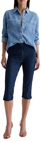 AG Women's Maisie Pull on Denim Capri2