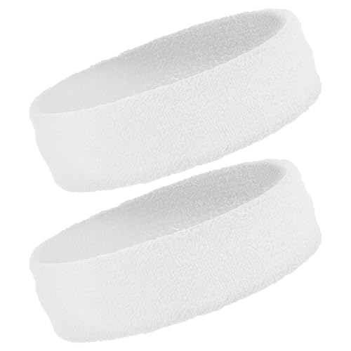 Image of Tough Headwear Terry Cloth Headband - Sweat-Wicking Running Head Band - Basketball Accessories - Headband for Washing Face