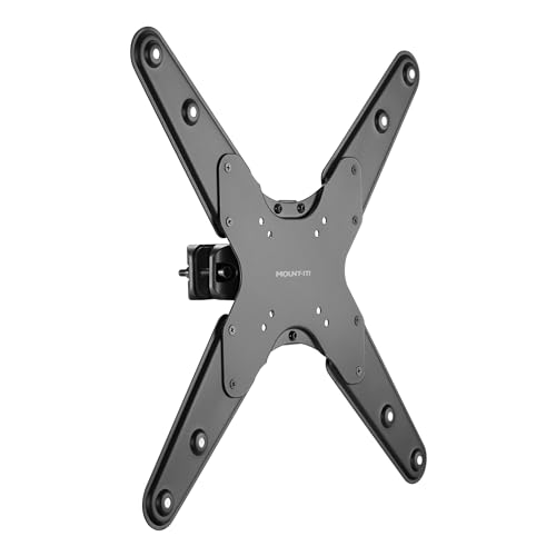 Mount-It! TV Pole Mount, Fits 32" to 55" Screens, Universal VESA 75x75 to 400x400, Full-Motion Tilt, Swivel & Rotate, Clamps to 1.1" - 1.96" Diameter Poles, Ideal for Gazebos, Trade Shows, & POS