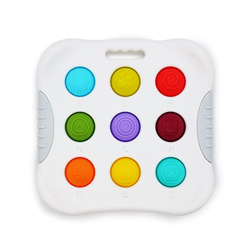 Image of LiKee Fidget Popper Sensory Baby Toys for 12+ Months, Push and Popping Busy Board, Montessori Toys for 1+ Years Old, Airplane Car Travel Toy for Toddlers 1-3 Stress Relief (1 Piece)