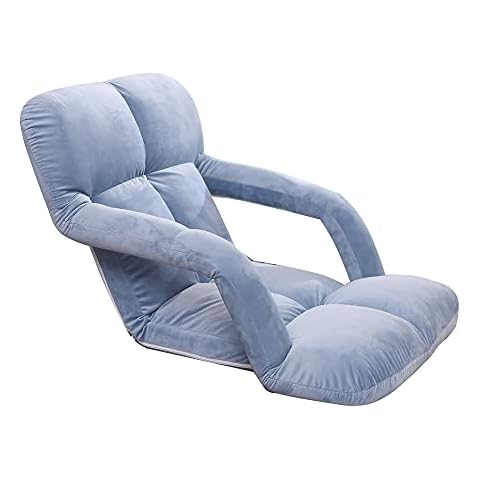 WoodShine Verstellbarer 6 Positionen gepolsterter Bodenstuhl mit Armlehnen Klappstuhl Cover