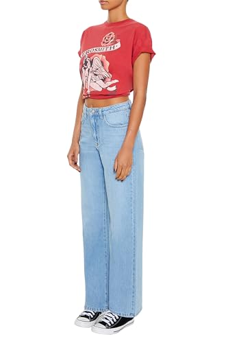 Forever 21 Women's 90s-fit High-Rise Straight Jeans3