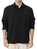 KHZJU Men's Casual Sweatshirt, Polyester Blend, Elastic Comfort Fit, Plus Sizes sudadera (US, Alpha, 5X-Large, Big, Tall, Black)