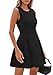 PRETTYGARDEN Summer Dresses for Women 2026 Elegant Classy Spring A Line Business Casual Work Graduation Cocktail Short Dress (Black,Small)