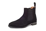 Carlos by Carlos Santana Men's Calavera Chelsea Boot, Black Calfskin Suede, 11.5 D US