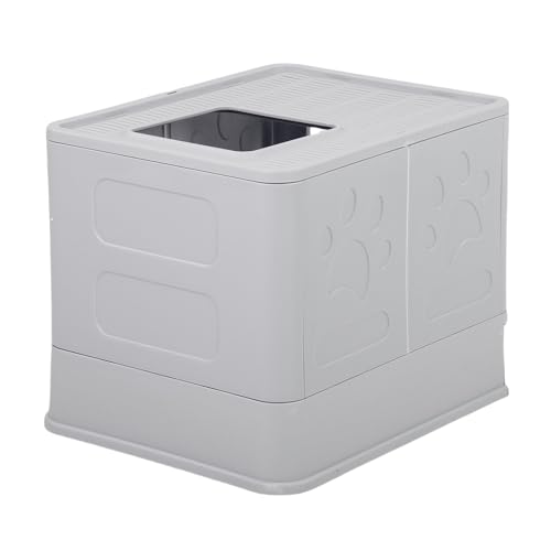 Caja de arena plegable para gatos Luqeeg, acero inoxidable miniatura 5