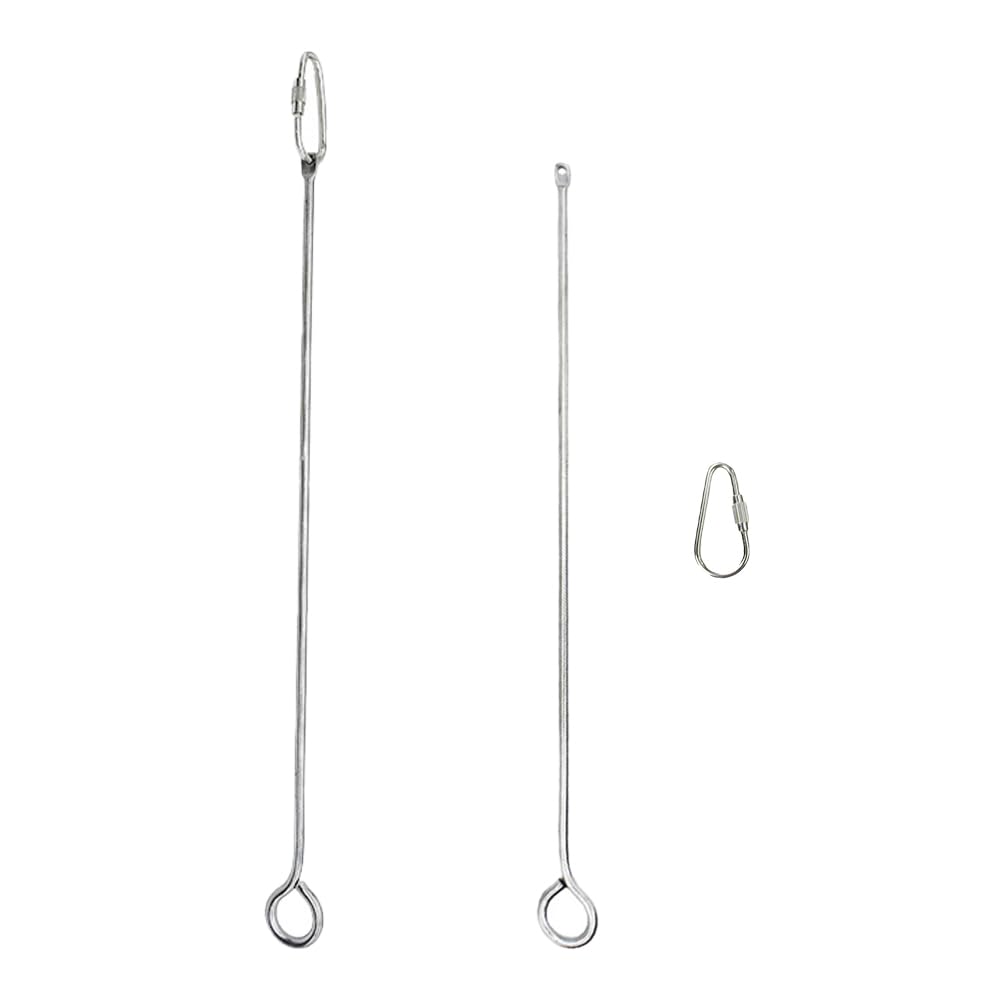 2pcs Hanging Bird Treat Skewer Parrot Fruit Feeder, 10.2 Inch Stainless Steel Bird Fruit Fork Food Holder Foraging Toy for Parrot Parakeet Conure, LXLVOUEG