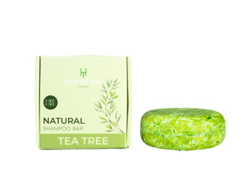 HAIRTHENTIC Teebaumöl / Tea Tree Oil Shampoo Bar - Festes Shampoo - Handmade / Handgemacht - für eine reine & gesunde Kopfhaut - Nährstoffreiche & Vegane Inhaltsstoffe Cover