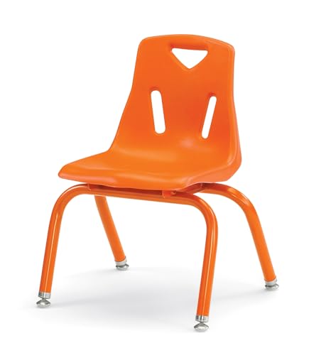 Image of Jonti-Craft Berries 8122JC1114 Stacking Chair with Powder-Coated Legs, 12 inch Height, Orange