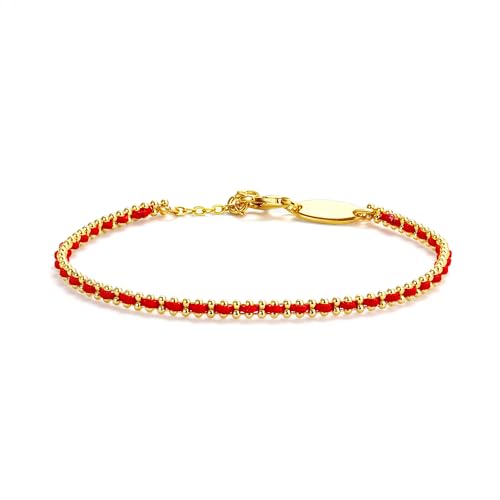 Dual Chain Bracelet for Women 18K Gold Plated Adjustable Bead Chain with Elegant String Stylish Handwoven Accessory for Gifts or Daily Wear