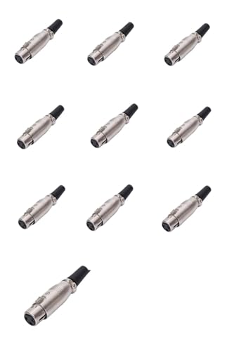 VRTLYJU 10��/�O���[�v 3�s�� XLR �I�[�f�B�I�R�l�N�^ �}�C�N �I�X ���X �v���t�F�b�V���i���}�C�N �I�[�f�B�I�P�[�u�� �d���A�_�v�^�[(���X)