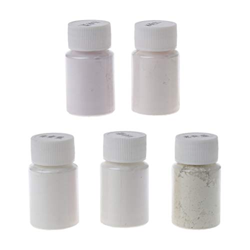 5Pcs Mica Powder UV Color Change Pigment Photochromic Expose to Sunlight Reactive Powder for Soap Making, Lip Gloss, Candle Making
