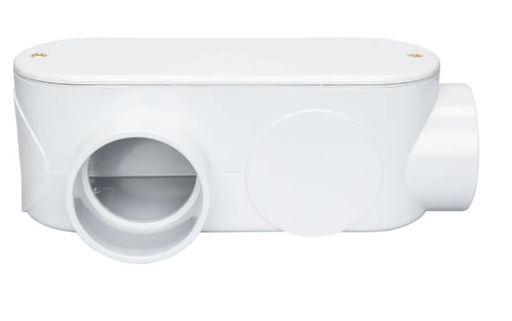 LR25 2-1/2" PVC Type LR Conduit Body, Schedule 40, Electrical Access Fitting, Gray, Weatherproof, (1 Unit)