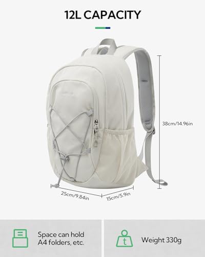 Waterfly Small Hiking Backpack 12L: Mini Lightweight Sport Rucksack with Chest Strap Daypack Compact Day Bag for Outdoor Travel Walking Camping Cycling Climbing Women Men Teenagers - Image 2