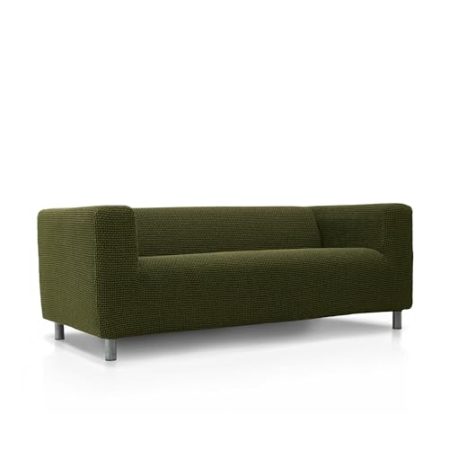 FAVERTI® Funda Super Elástica Sofá Compatible con el Sofá KLIPPAN 2 plazas de IKEA | Modelo NOVELE | Cesped | Protector de Calidad de Tejido Jacquard Tacto algodón