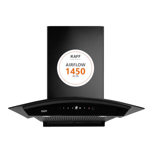 KAFF 60cm Curved Filterless Chimney, Installation Kit Included, KEC 60A