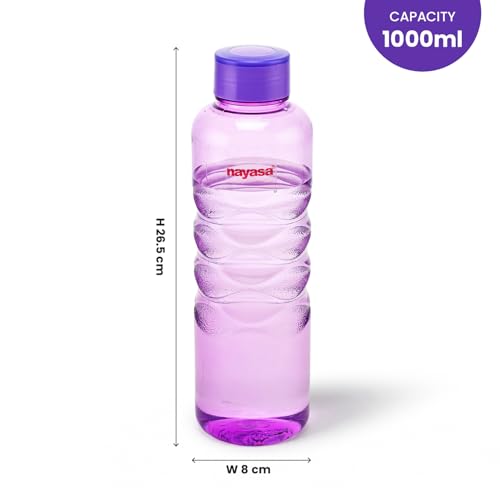 Image of Nayasa Revello (Set Pf 6) 1000 ML Pet Fridge Bottles- 1000 ML, Set Of 6, BPA Free, Rust Free, Ideal For Home, Kitchen, School, Office, Multicolor