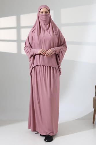 Image of Muslim Dresses for Women, Two-Piece Long Sleeve Islamic Prayer Dress, Hijab
