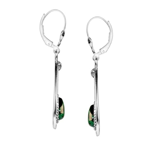 American West Jewelry Sterling Silver Women's Drop & Dangle Earrings Choice of Gemstone Color3