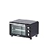 SEVERIN Mini-Four 14 L avec grille et plaque de cuisson incluses, Four posable 1 200 W design simple et élégant, Mini-four électrique avec minuteur 60 min, Noir, TO 2064