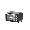 SEVERIN Mini-Four 14 L avec grille et plaque de cuisson incluses, Four posable 1 200 W design simple et élégant, Mini-four électrique avec minuteur 60 min, Noir, TO 2064