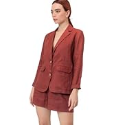 wearVAST Womens Casual Linen Blazers Open Front Long Sleeve Work Office Uniform Jackets Blazer