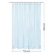Barossa Design Extra Long Clear Blue Shower Curtain Liner with 3 Magnets - 72