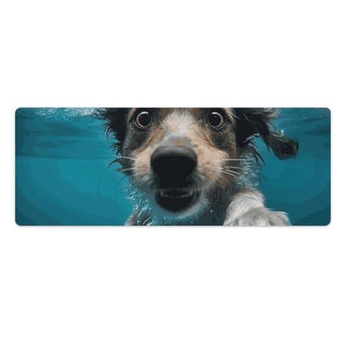 Tapis de souris de jeu XXL avec LED tapis de souris sous-marin étanche motif chien