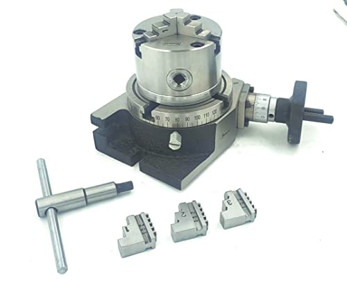 Image of Assorts 80 mm 3 Jaw Self Centering Chuck with Back Plate (With 4"/ 100 mm Rotary Table)