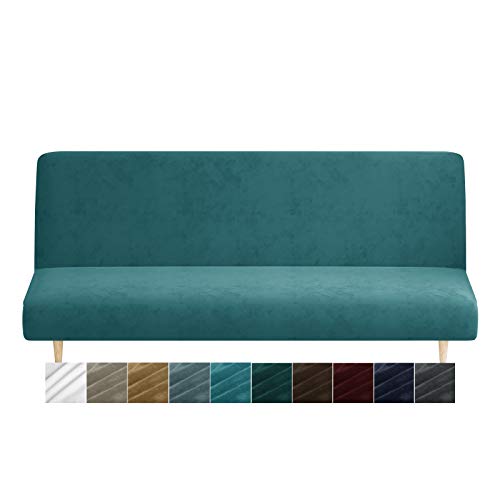 CHELZEN Funda de sofá de Terciopelo sin reposabrazos, Funda Elástica para Sofá Cama, Fundas de...