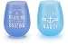 Pavilion Gift Company We People The Boat Life Purple and Blue Silicone Wine Glass Set, Multicolor