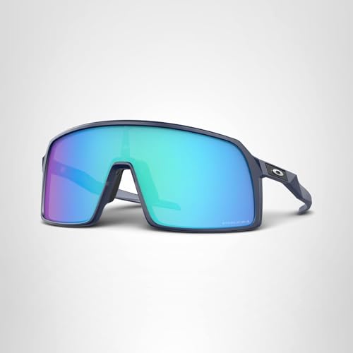 Oakley Mens OO9406A Sutro Low Bridge Fit Rectangular Sunglasses, Matte Navy/Prizm Sapphire, 37 mm
