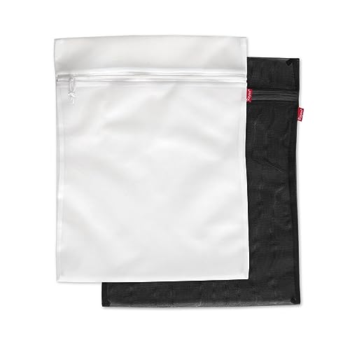 Rayen | Bolsas para Lavadora y secadora | Protegen su ropa | Con cremallera | Con cierre de seguridad | Blanco y Negro | 50 x 40 cm | Contiene 2 Bolsas para lavadora
