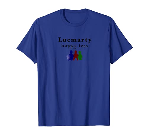 Lucmarty Happy Tees Kurzarm-Buchstabenaufdruck T-Shirt